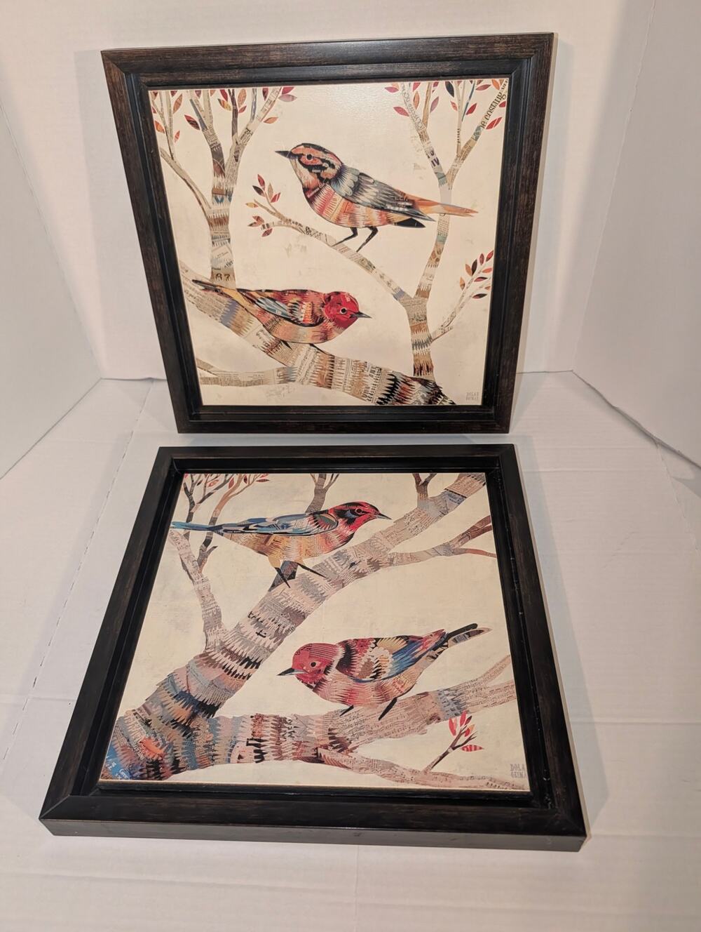 The Warblers & Warblers II by Dolan Geiman Wall Art Printed on Wooden Frame